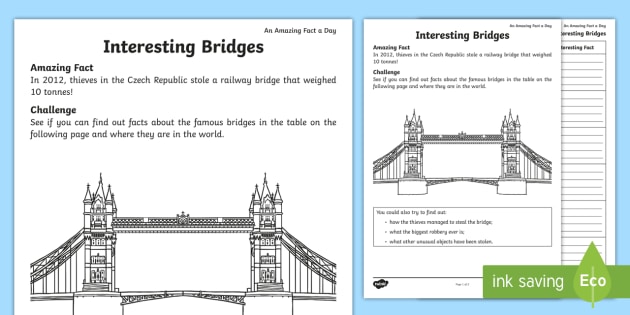 interesting bridges worksheet worksheet teacher made