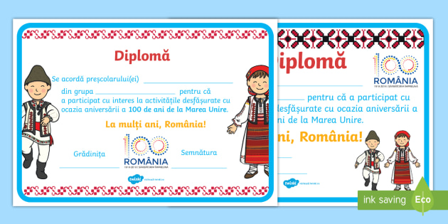 Moldova La Centenarul Marii Uniri DiplomÄƒ Teacher Made