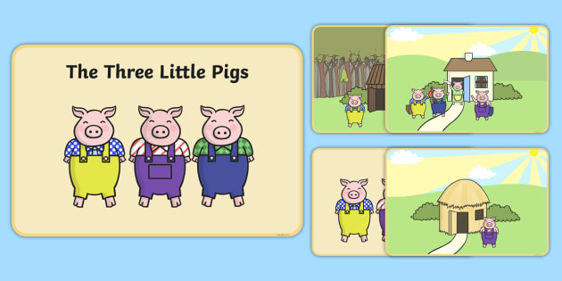 The Three Little Pigs Story Sequencing Teacher Made