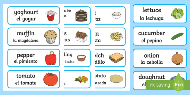 food-word-cards-english-spanish-teacher-made