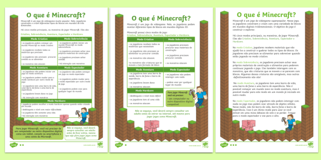 Quiziz minecraft - Recursos de ensino