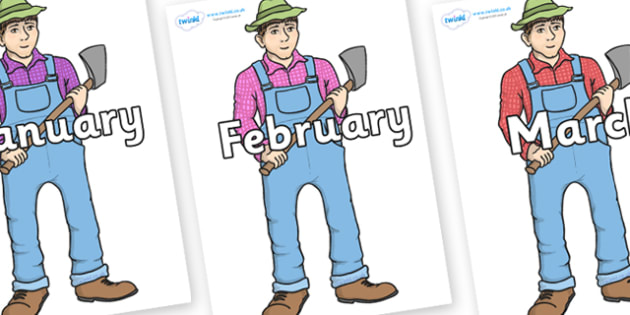 of the year on mr arable - months of the year, months poster