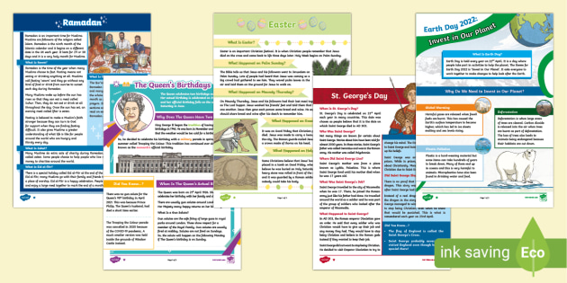 LKS2 April Reading Comprehension - Activity Pack