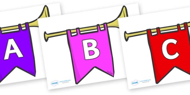 free a z alphabet on banners teacher made