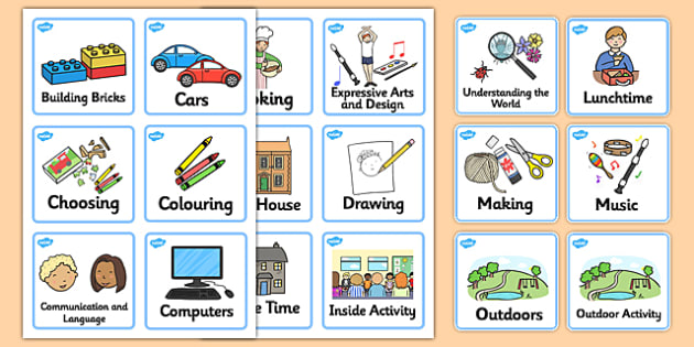 Editable Nursery Foundation Stage 1 Daily Routine Cards Visual 
