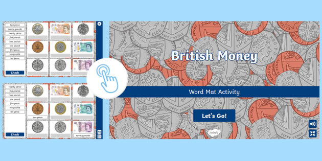 Interactive British Money Word Mat Activity Twinkl Go