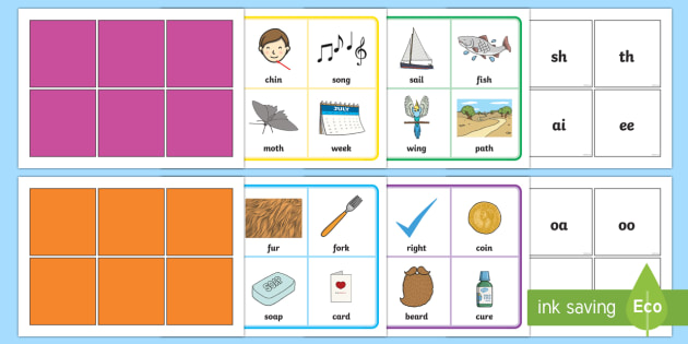 Phase 3 Grapheme Bingo