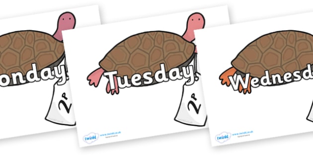 Days of the Week on Terrapin to Support Teaching on The Great Pet Sale