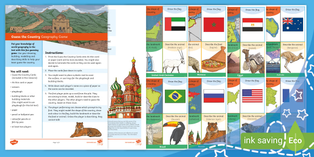 Spekulerer statisk Spil NEW * Guess the Country Geography Game