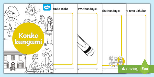 all about me project booklet isizulu konke kungami