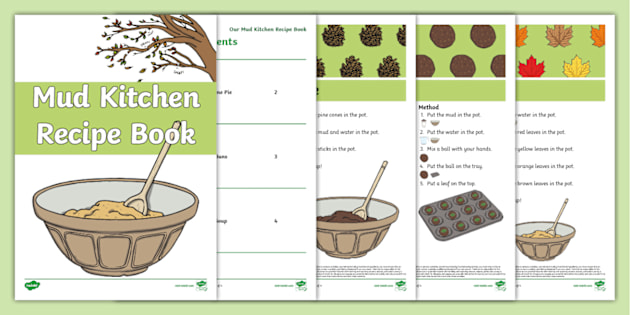 Autumn Pine Cone Pie Mud Kitchen Recipe Booklet EYFS