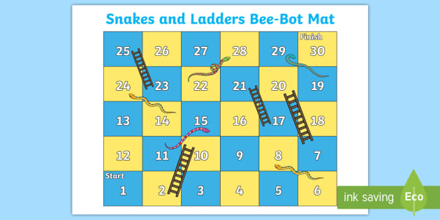 Snakes And Ladders Bee Bot Mat Teacher Made