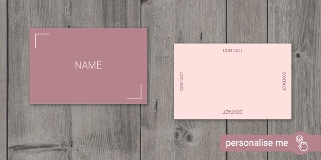 Blush Pink Business Cards (Teacher-Made) - Twinkl