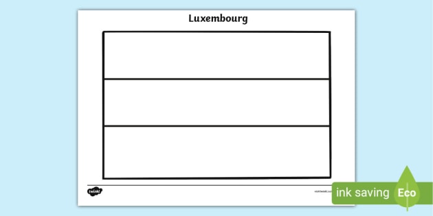 FREE! - Luxembourg Flag Colouring Sheet | Primary Resources | Twinkl