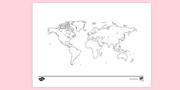 the world colouring sheet