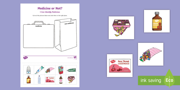 Medicine or Not Worksheet (teacher made)