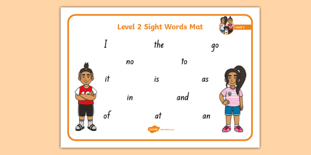 Level 2 Sight Words Mat (teacher made)