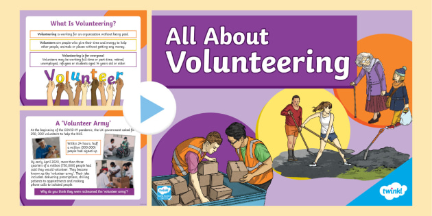 all about volunteering powerpoint teacher made
