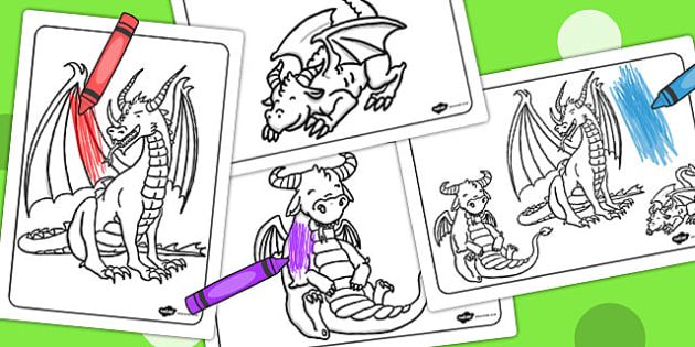 Dragon Coloring Sheets Esl Dragon Resources Teacher Made