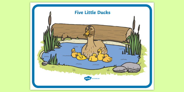 Five Little Ducks Display Poster - Five Little Ducks Display Poster