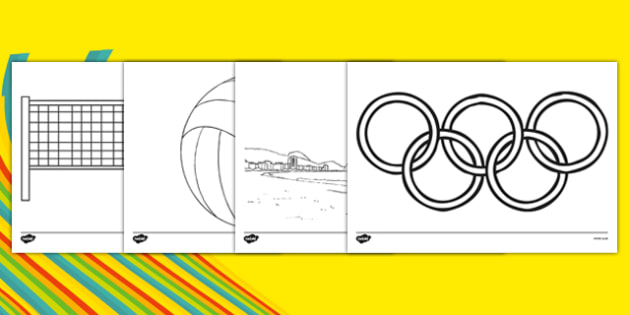 Download Rio 2016 Olympics Beach Volleyball Colouring Sheets