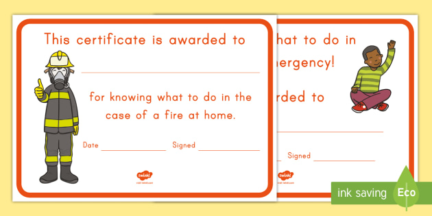 Editable Fire Safety Certificates