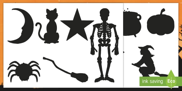 Halloween Paper Silouettes Cutouts