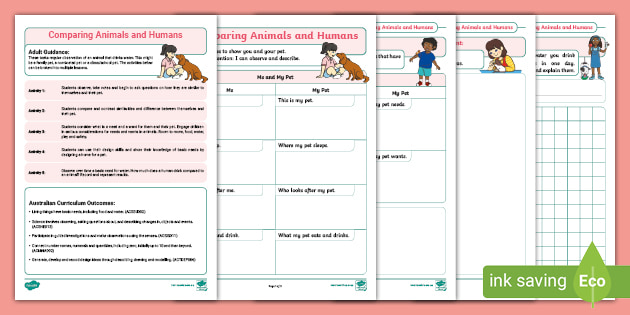 Comparing Animals And Humans Stem Activities Comparing Animals And Humans Stem Activities