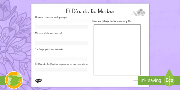 Ficha De Actividad El Dia De La Madre Teacher Made