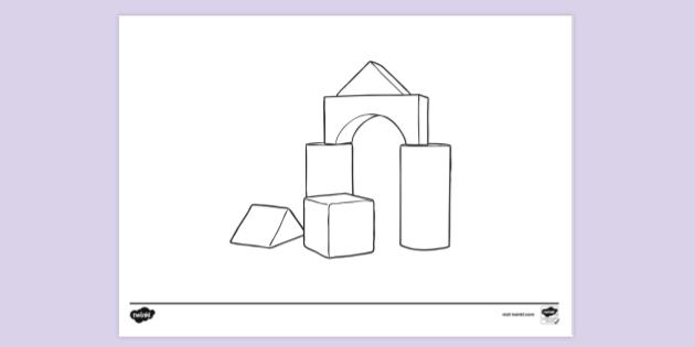 FREE! - Wooden Blocks Colouring | Colouring Sheets