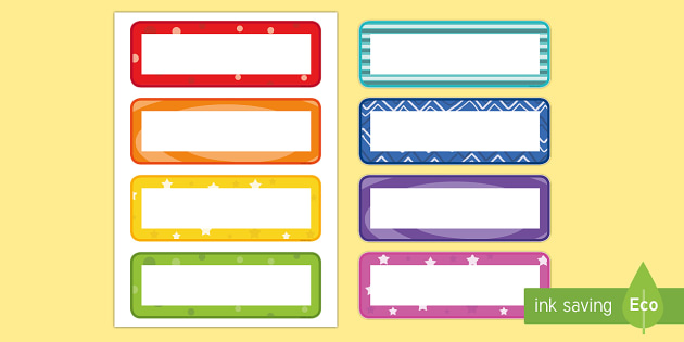 👉 Editable Name Tag Banners & Cubby Labels | Organisation