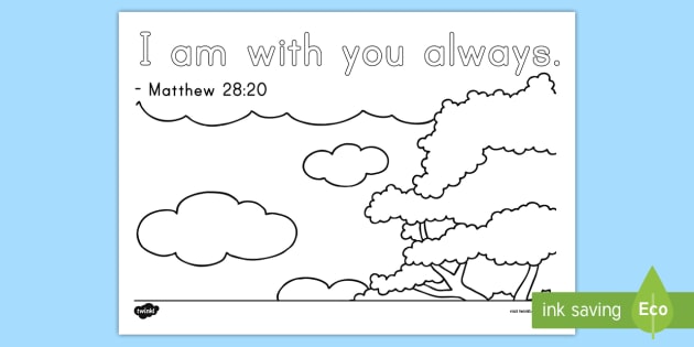 Matthew 28:20 Coloring Page (teacher made)