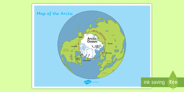 T2 G 577 Map Of Artic A4 Display Poster  Ver 2 