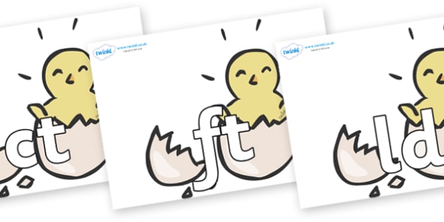 final letter blends on hatching chicks