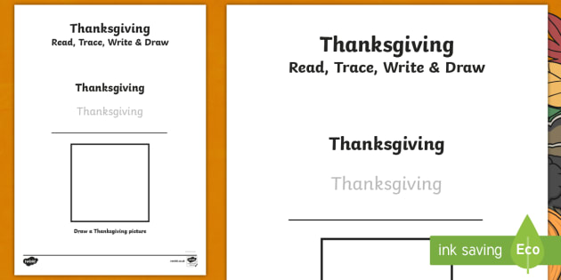 thanksgiving read trace write and draw worksheet activity thanksgiving read trace write and draw worksheet activity sheet thanksgiving worksheet