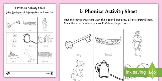phonics k sound worksheet teacher made primary resources