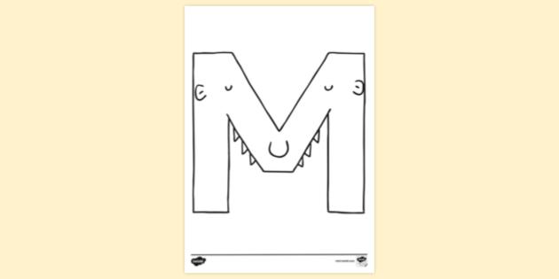 FREE! - Letter M Colouring Page | Colouring | Colouring Sheets