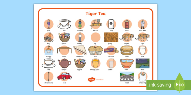 The Tiger Who Came to Tea Word Mat Primary Resource