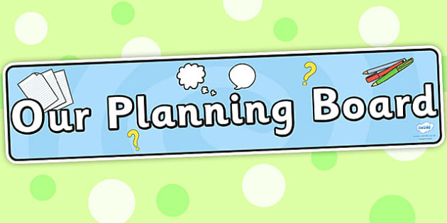 Free Our Planning Board Display Banner Teacher Made