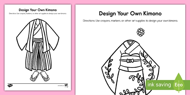 Design Your Own Kimono Activity (teacher made) - Twinkl