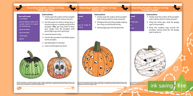 Decorating Pumpkins Without Carving Craft Instructions