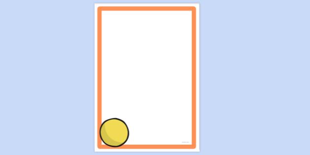 FREE! - Simple Blank Golden Ball Page Border (teacher made)