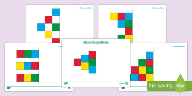Mirror Image Block Pictures Activity