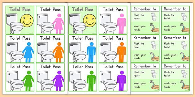 FREE! - Toilet Passes (teacher made)