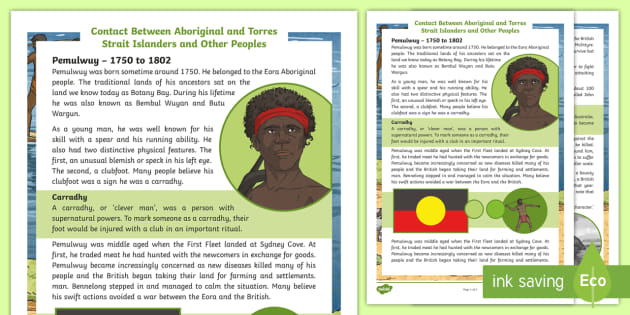 Pemulwuy Fact File (Teacher-Made)