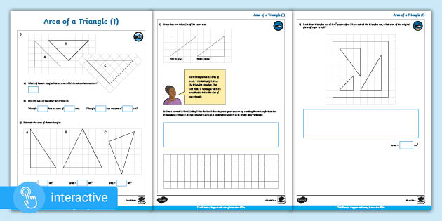 white rose maths supporting year 6 area of a triangle 1
