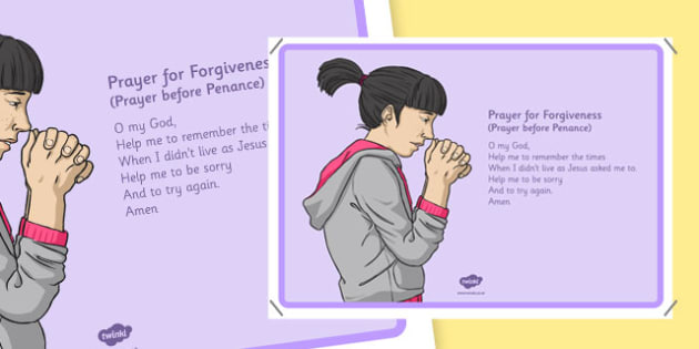 Prayer before Sacrament of Penance Prayer Display Poster