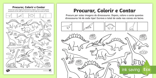 Atividade ligue os pontos Dinossauros para imprimir