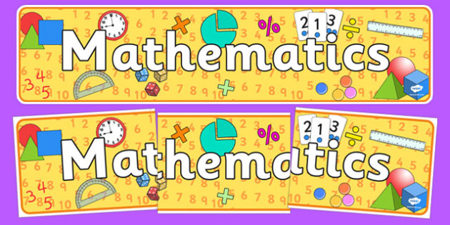 Mathematics Curriculum For Excellence Display Banner - maths