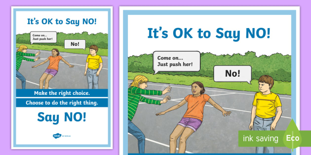 It's OK to Say No A4 Display Poster (Teacher-Made)